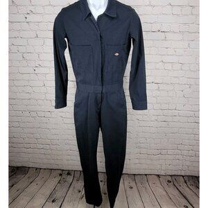 Dickies Navy 100% Cotton Workwear Uniform Long Sleeve Utility Coveralls Size XS